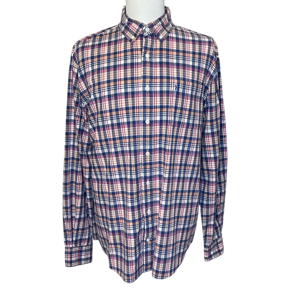 Johnnie-O Men's Hangin’ Out Plaid Button Down Shirt Long Sleeve XL